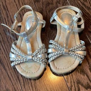 Sam & Libby Girls Sandals 7 silver